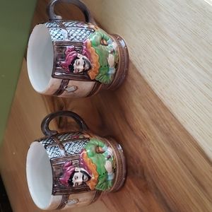 Robin hood Merry Men antique mugs